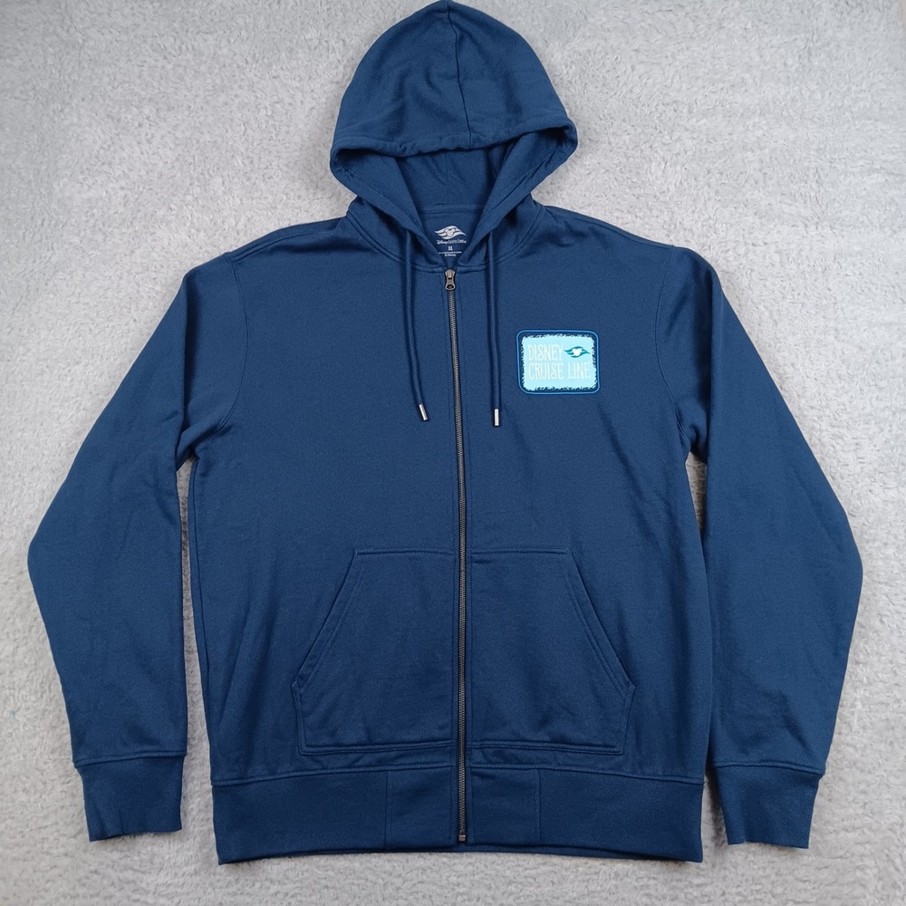 Disney Cruise Line Hoodie Mickey Mouse Adult XL Blue Full Zip Graphic RN129855